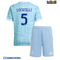 Camisa de Futebol Juventus Manuel Locatelli #5 Equipamento Secundário Infantil 2025-26 Manga Curta (+ Calças curtas)